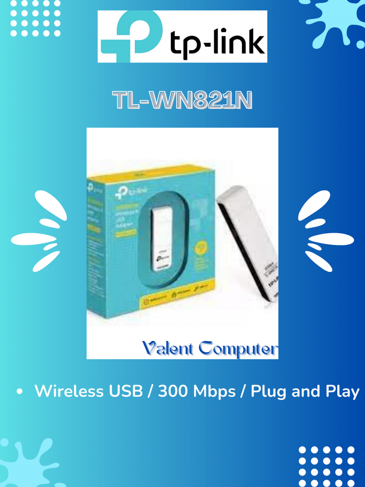 TP LINK TL 821N Wireless N USB Adapter 300Mbps